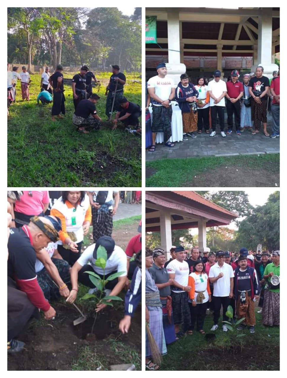 Penanaman Pohon Bantuan Dari Dinas Kehutanan Di Area Setra Agung Badung
