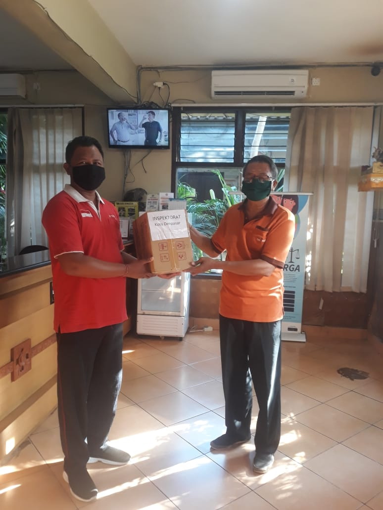 Penerimaan Bantuan Masker dari Pemerintah Kota Denpasar