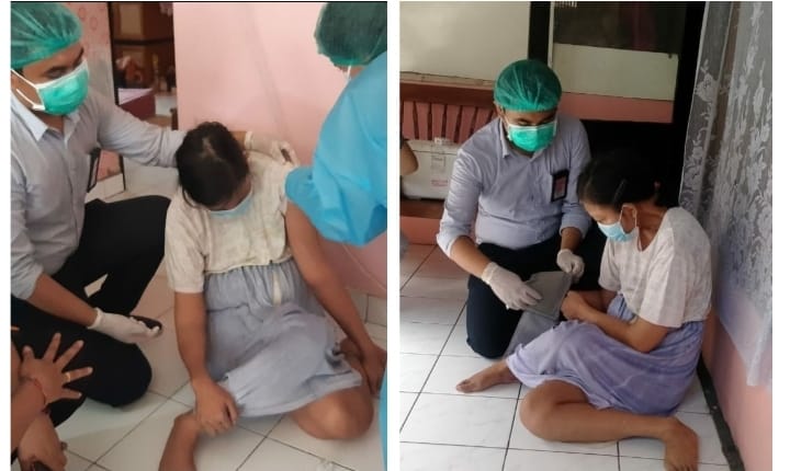 Jemput Bola Vaksinasi Disabilitas di Kelurahan Pemecutan 